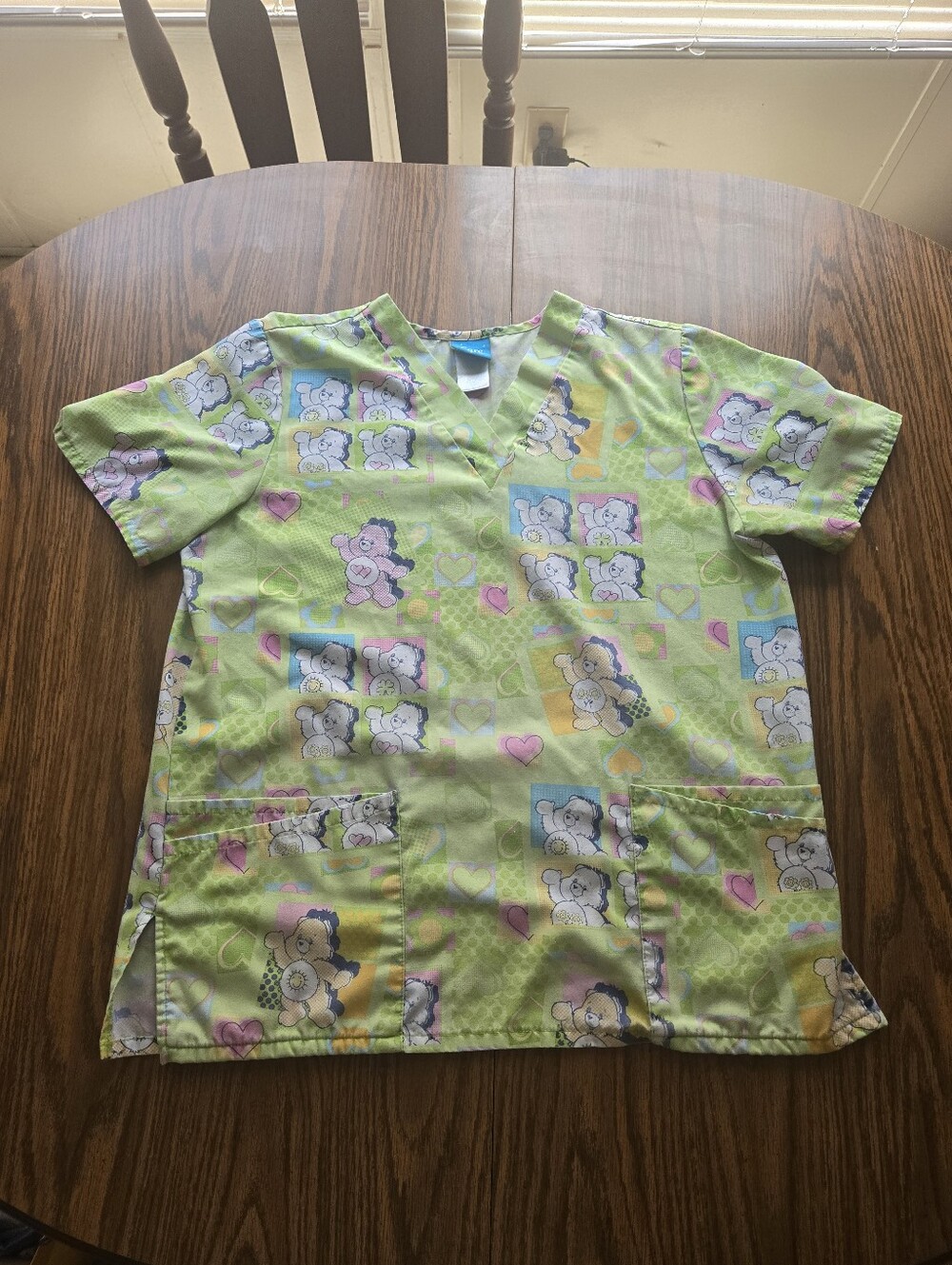 Care Bears Scrubs Top. Size Medium